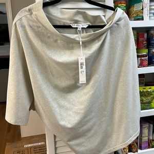 Trina Turk, brand new one shoulder gold shimmer top. Size XL. Still has tags